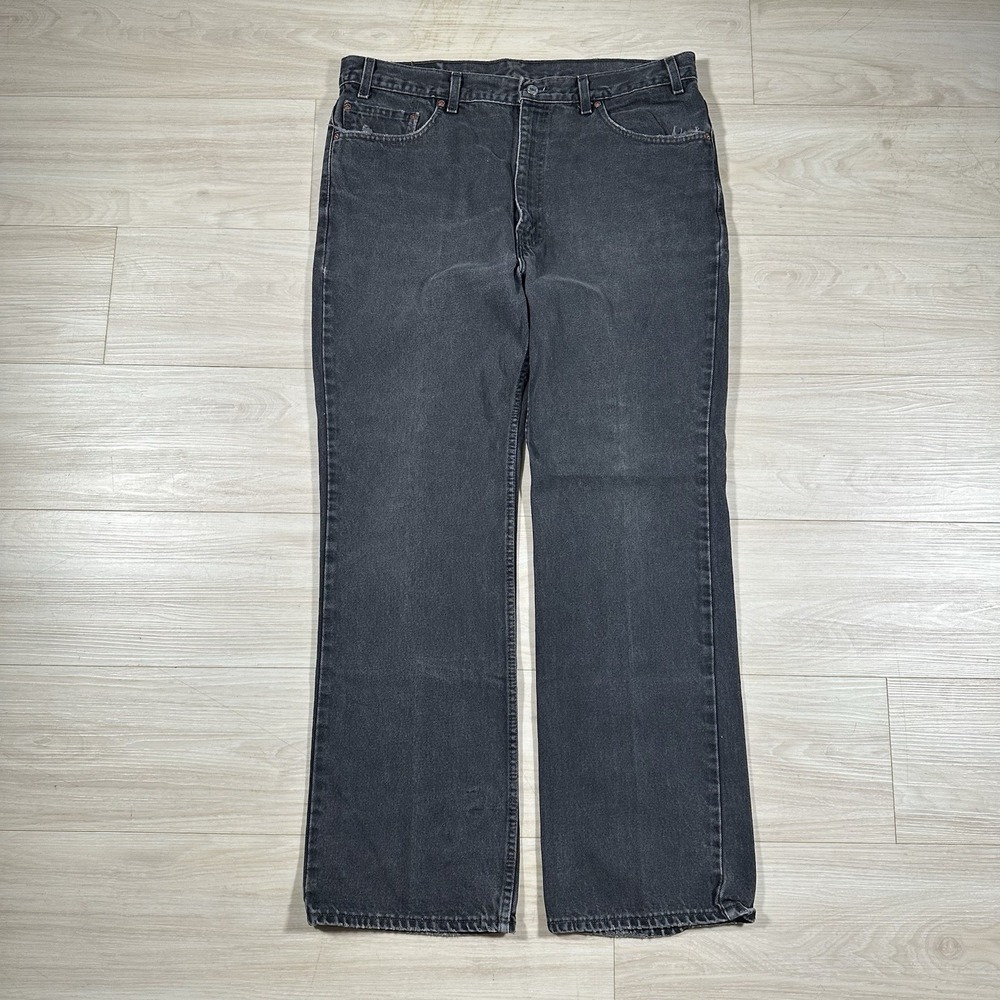 Vintage 90s Levi's 517 Jean Men's 40x32 fits 38x32 Black USA Made bootcut Cowboy